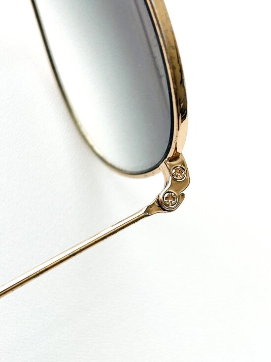 Ray-Ban RB3025 Aviator Sunglasses Arista Gold Light Blue Gradient 55mm w/ Case main image 11